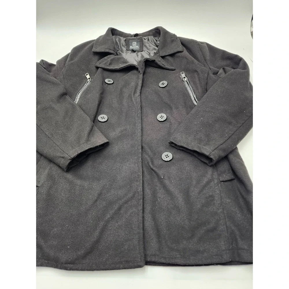 Black‎ Premium Wool Blend Coat Womens L